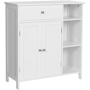 Skænk med skuffe, skab og 3 hylder - Hvid 75 x 30 x 80 cm