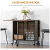 fall matbord med 2 fallbara skivor brun 130 x 80 x 74 cm 1
