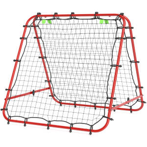 Fodbold Rebounder Justerbar Metalramme 100 x 95 cm Rød