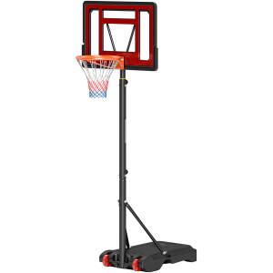 Højdejusterbar Fritstående Basketballkurv med Net og Hjul 205-261 cm