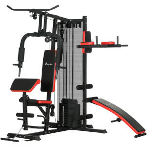 Komplet Multigym til Hjemmet med 65 kg Vægtblok, Stål, Flere Øvelser