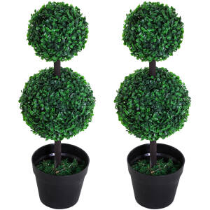 Kunstig Plante 2-pak Buksbom Ø23 x 67H cm
