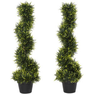 Kunstplante Spiral Cedertræ 2-pack 90 cm (H)