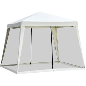 Pavillon med myggenet 3 x 3 m cremehvid