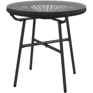 Udendørs Sidebord 50 x 50 x 50 cm Sort