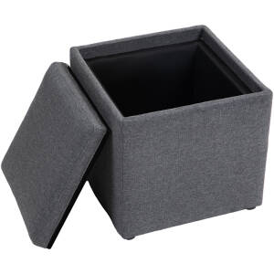 Skammel med opbevaring 42 x 42 x 41 cm, mørkegrå