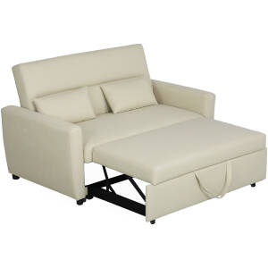 Sovesofa 2-sæders op til 200 kg 155 x 90 x 88,5 cm Beige