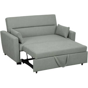 Sovesofa 2-sæders op til 200 kg 155 x 90 x 88,5 cm Lysegrå