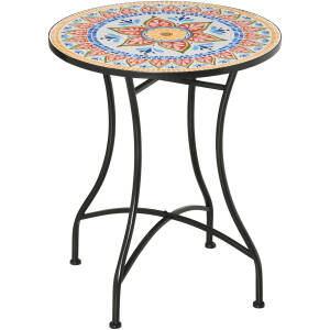 Havebord Mosaikbord Keramik Rund Ø60 cm