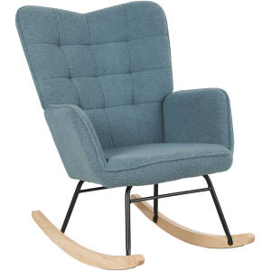 Gyngestol Retro Teddy Fleece Lyseblå 92 x 71 x 101 cm