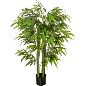 Kunstig plante bambus med realistisk udseende, 140 cm (H), grøn