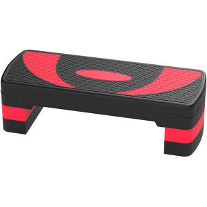 Aerobic Stepper, justerbar, 80 x 31 x 10/15/20 cm, rød og sort