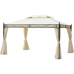 Luksuriøs pavillon 3 x 4 m med myggenet beige