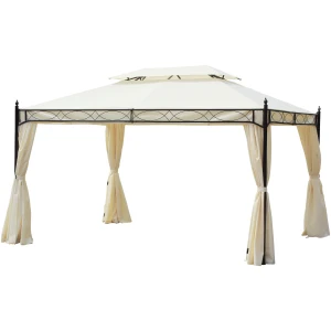 Luksuriøs pavillon 3 x 4 m med myggenet beige