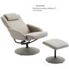 relax fatolj med fotpall fallbart ryggstod modern lader gra 6