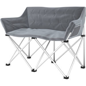 2-personers sammenklappelig campingstol med opbevaring og bæretaske – 120 x 57 x 95 cm