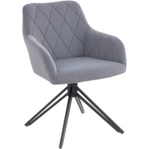 Velour lænestol til alle rum i retrodesign – Grå