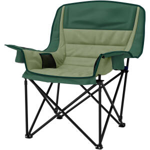 Sammenklappelig campingstol med kopholder og bæretaske – Grøn – 90 x 60 x 100 cm