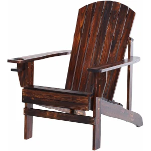 Adirondack Havestol med Kopholder – Brun