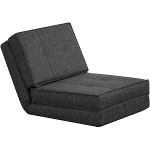 Sovesofa - Gulvstol med Justerbart Ryglæn – Mørkegrå