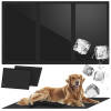 Kølemåtte til hund og kat 110x70 cm – sammenklappelig, gel-baseret, sort, vandtæt og ridsefast – perfekt mod sommervarmen
